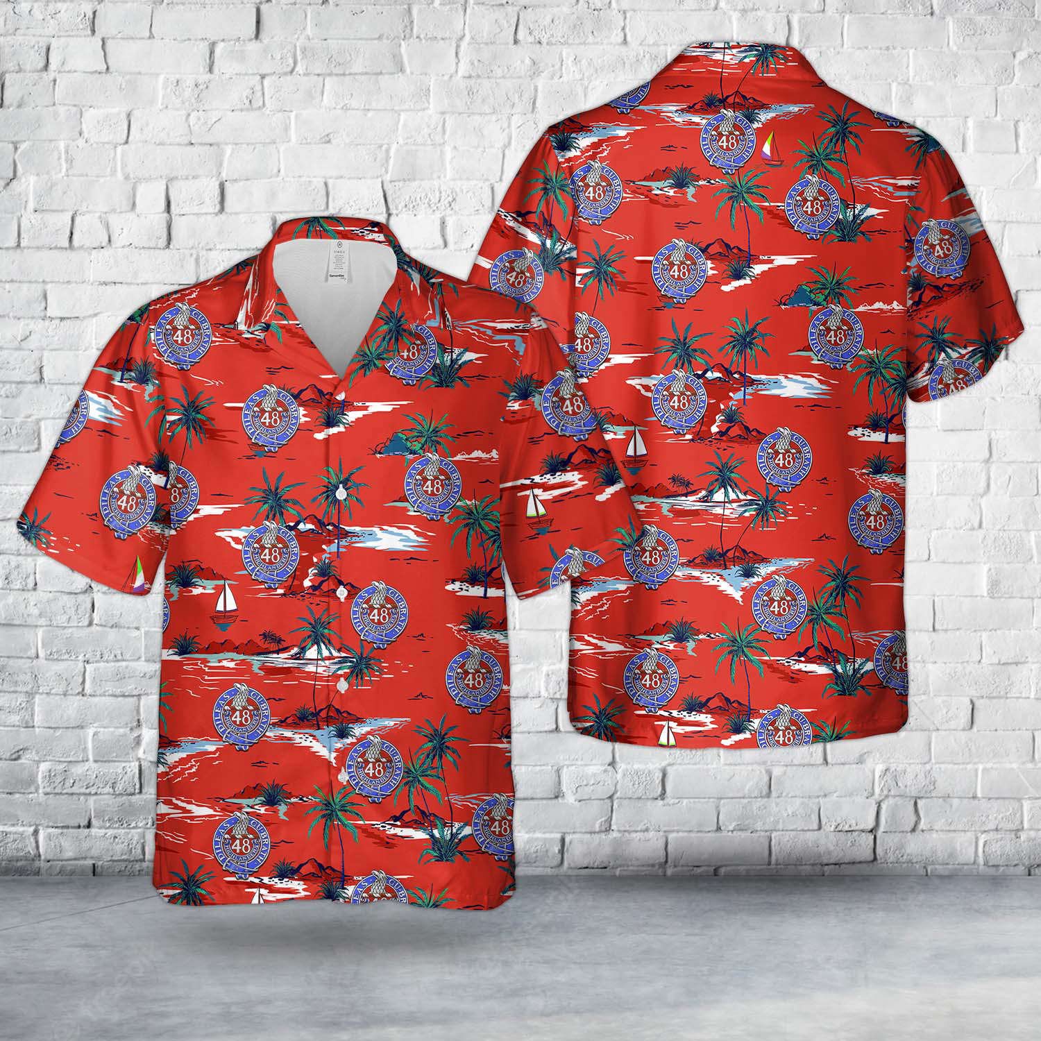 Canadian Army 48th Highlanders of Canada Hawaiian Shirt Gift for Men Dad Father Gift for Men Dad Father