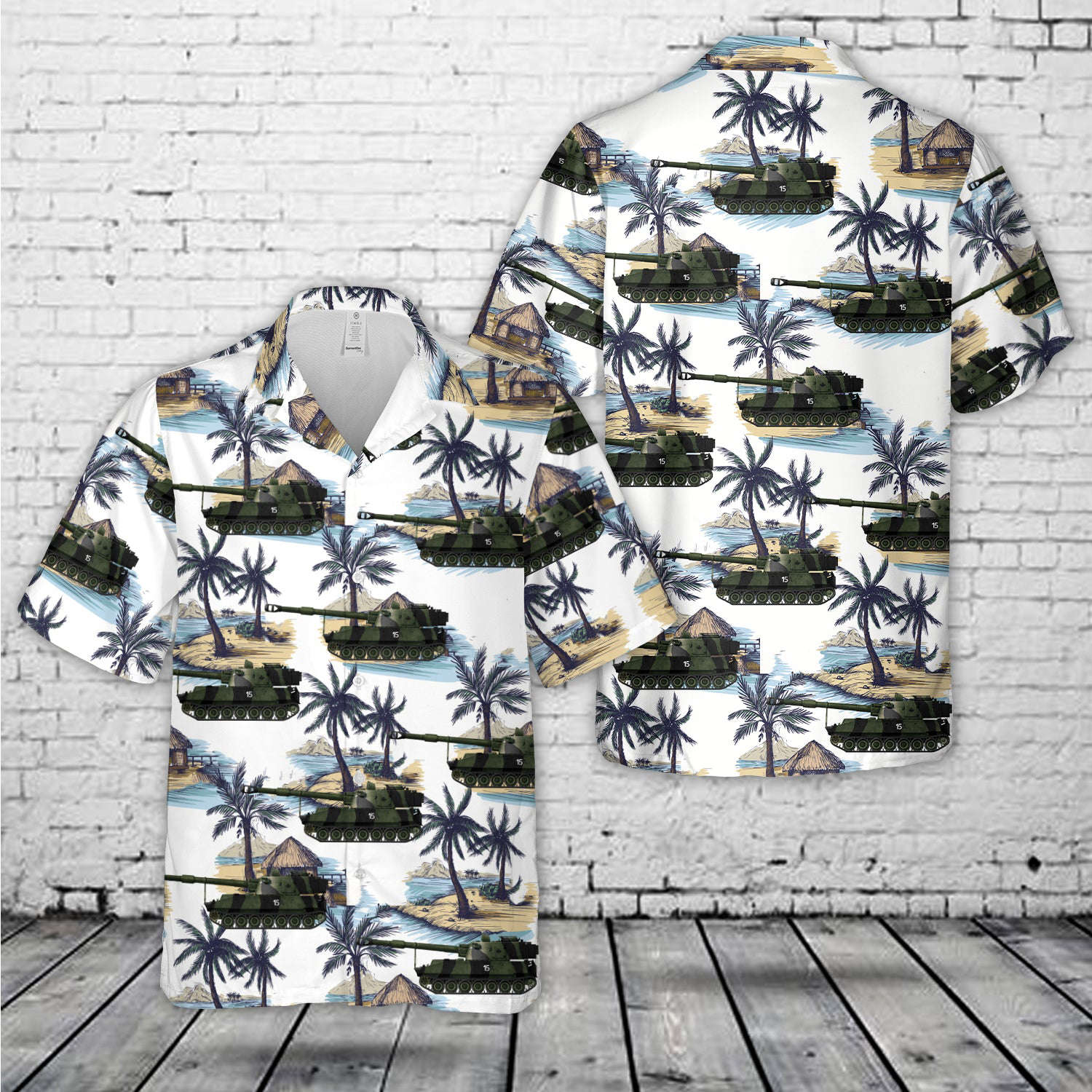 Canadian Army M109A4 Hawaiian Shirt Gift for Men Dad Father Gift for Men Dad Father