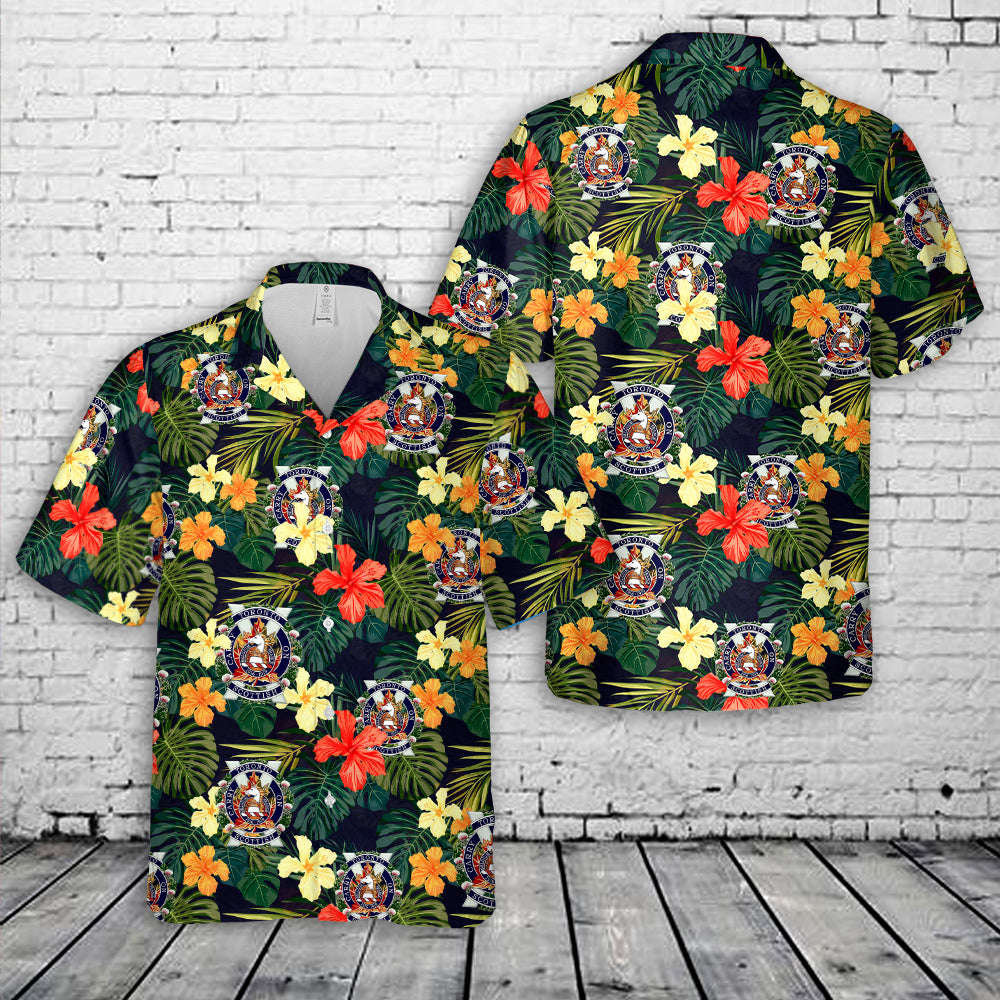 Canadian Army Toronto Scottish Regiment (Queen Elizabeth The Queen Mother’s Own) Hawaiian Shirt Gift for Men Dad Father Gift for Men Dad Father