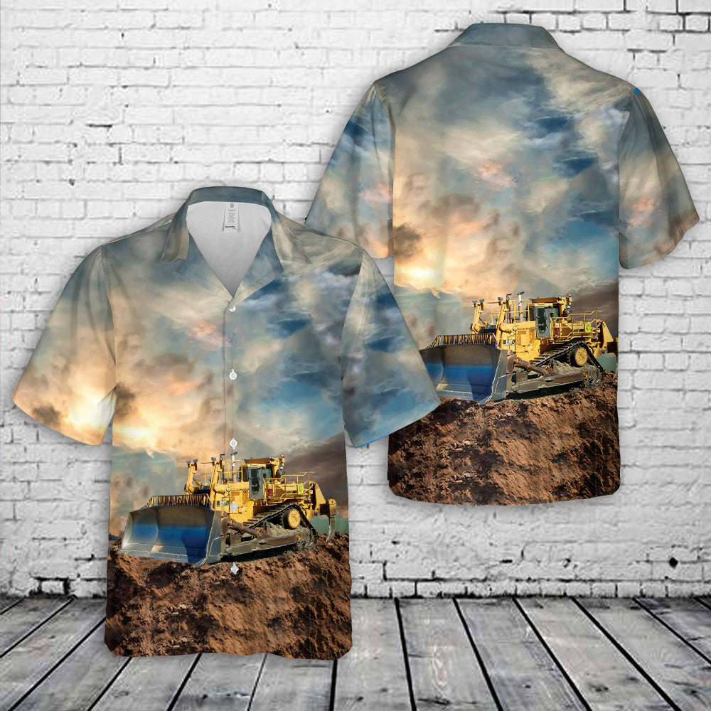 Cat D11 Bulldozer Hawaiian Shirt Gift for Men Dad Father Gift for Men Dad Father