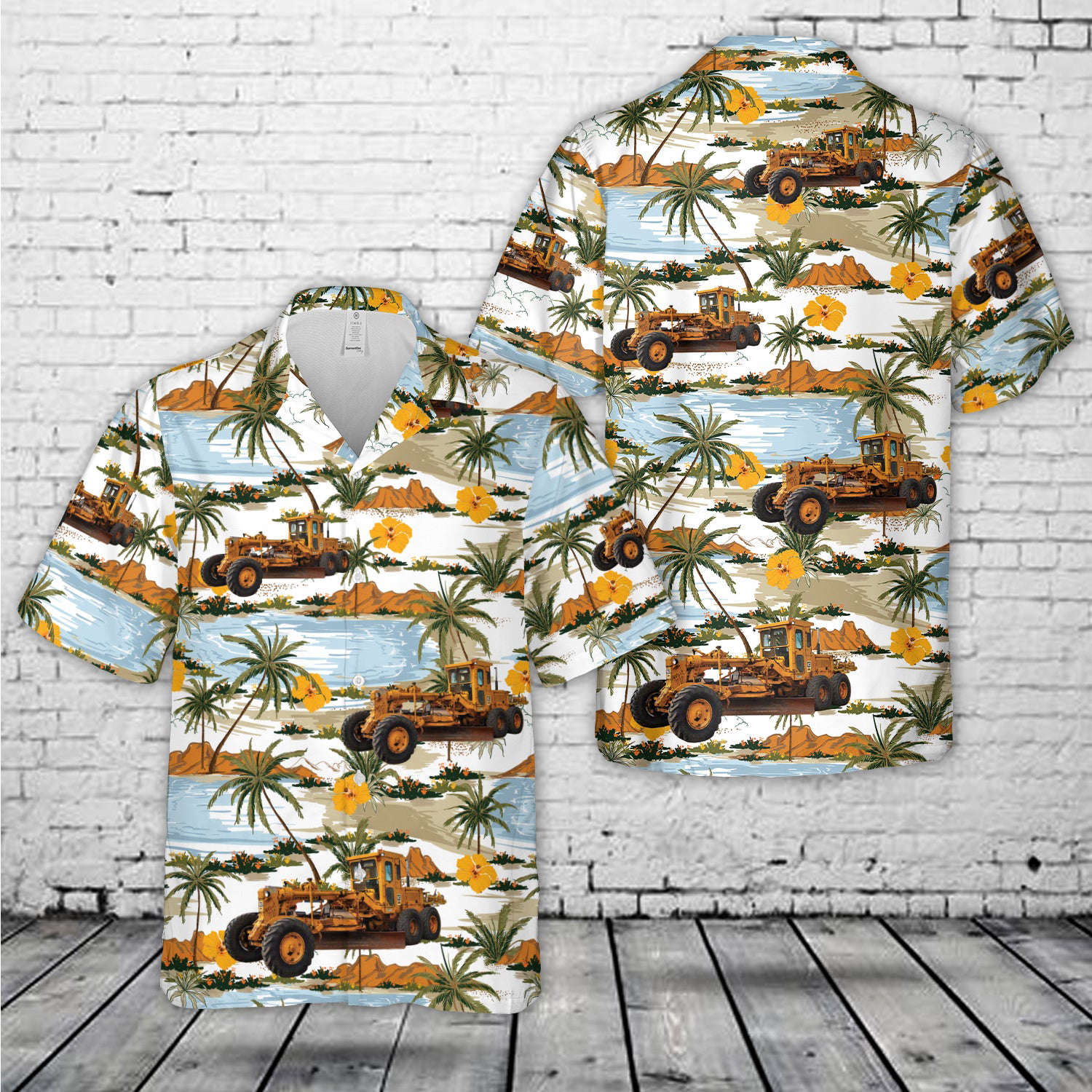 Caterpillar No12 Motor Grader Hawaiian Shirt Gift for Men Dad Father Gift for Men Dad Father