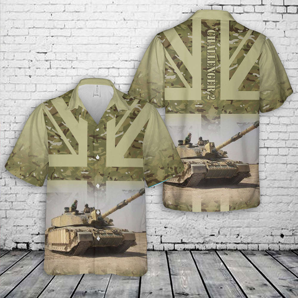 Challenger 2 – British Army MBT Hawaiian Shirt Gift for Men Dad Father Gift for Men Dad Father