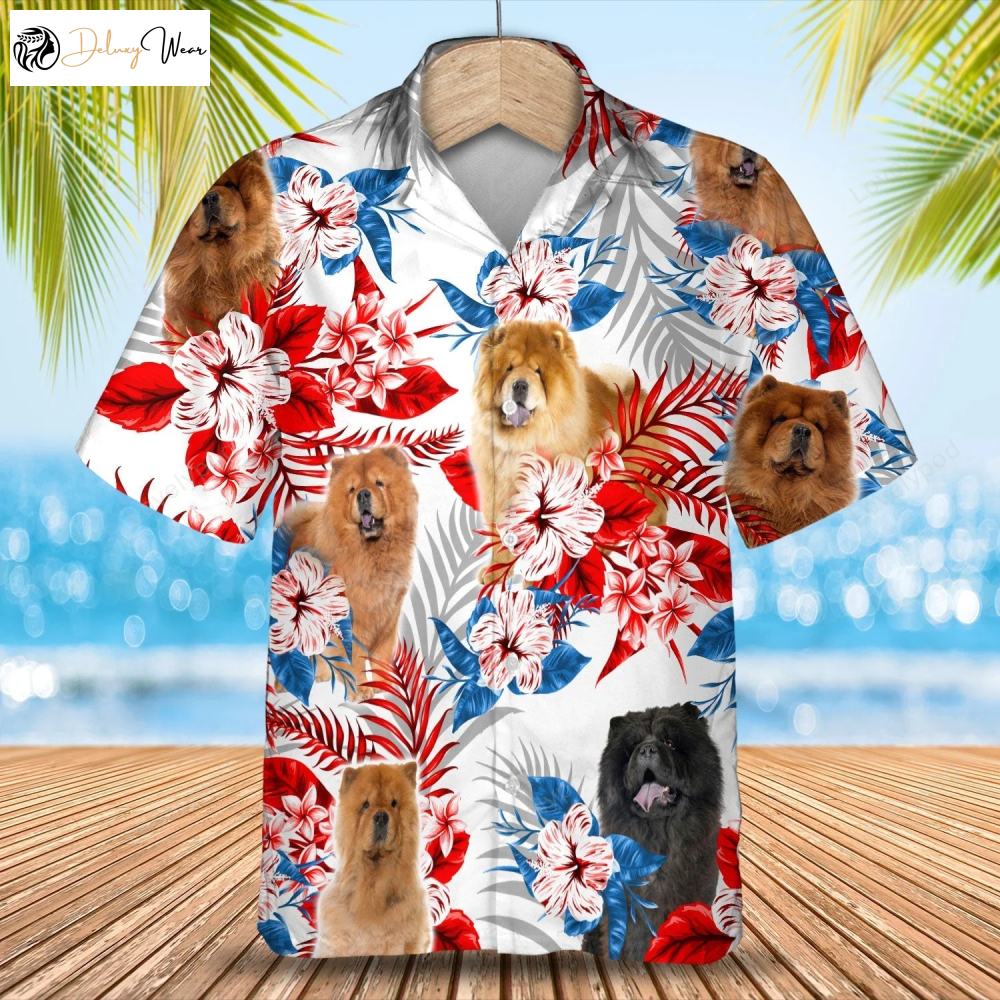 Chow Chow Hawaiian Shirt Gift for Men Dad Father – Stylish Summer Aloha Shirt for Men and Women