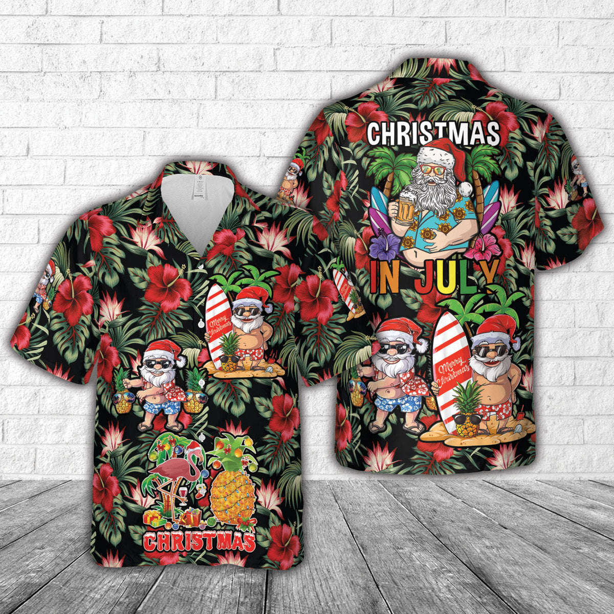 Christmas In July Hawaiian Shirt Gift for Men Dad Father Gift for Men Dad Father