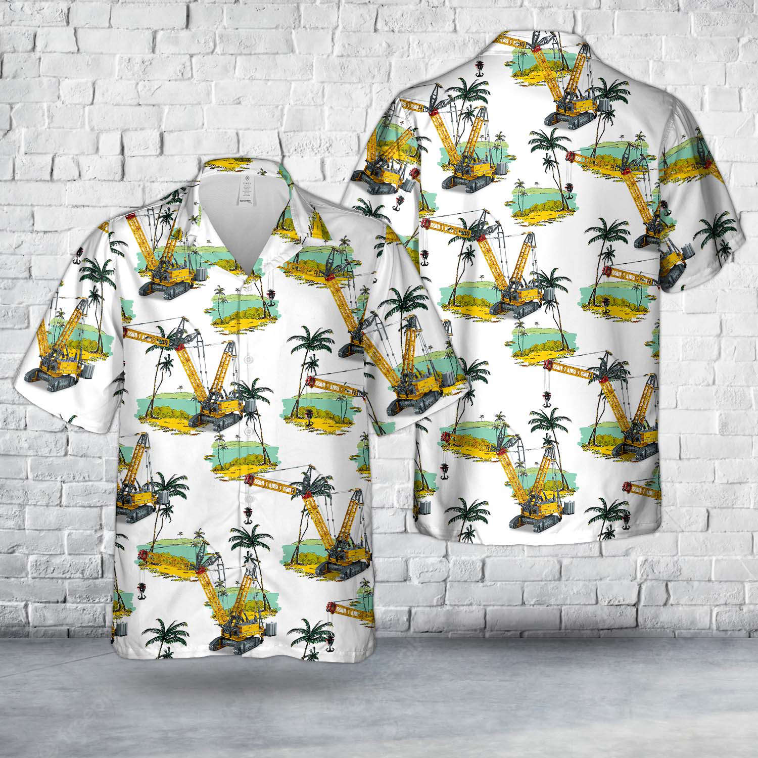 Construction Liebherr Crawler Crane LR 13000 Hawaiian Shirt Gift for Men Dad Father Gift for Men Dad Father