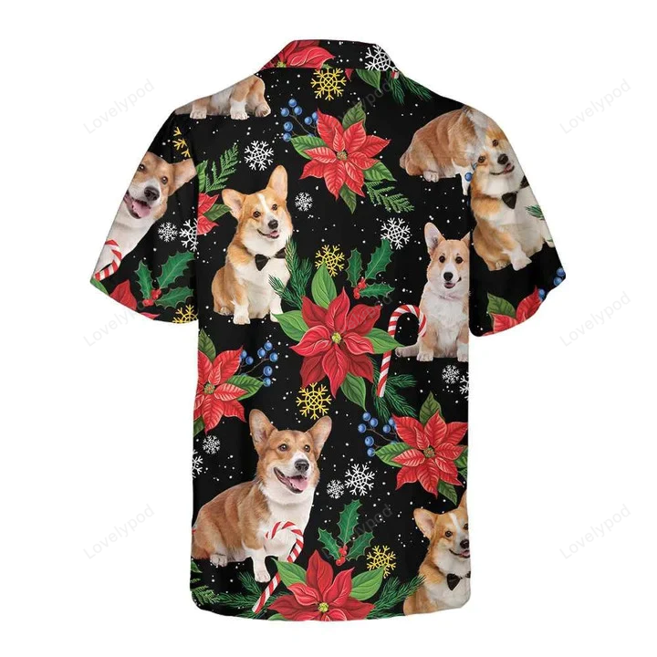 Corgi Christmas Plants Hawaiian Shirt Gift for Men Dad Father: Perfect Gift for Dog Owners