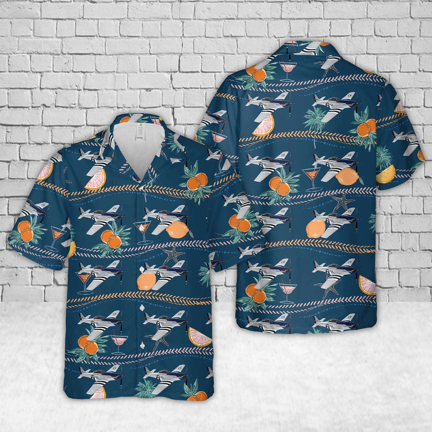 Crazy Horse P-51 Mustang In WWII Hawaiian Shirt Gift for Men Dad Father Gift for Men Dad Father