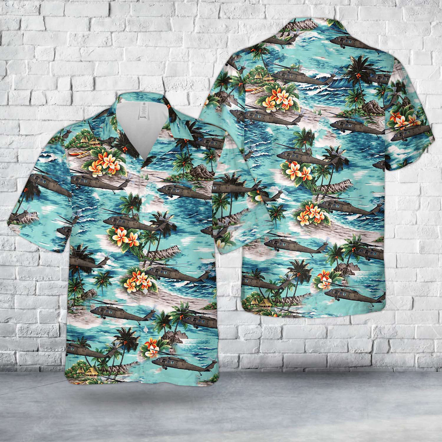 Croatian Air Force Sikorsky UH-60M Black Hawk Hawaiian Shirt Gift for Men Dad Father Gift for Men Dad Father