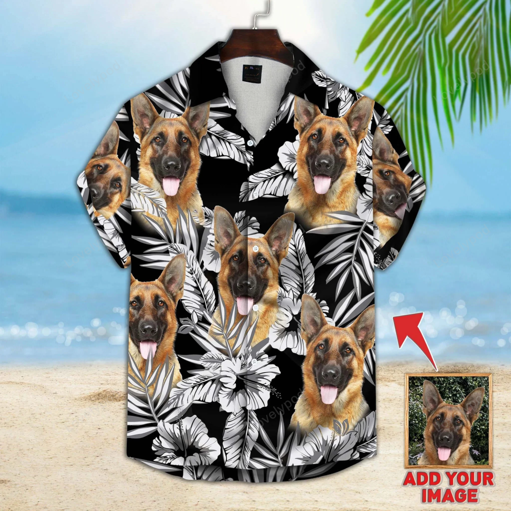 Floral Aloha Shirt for Dog Lovers – Custom Photo Summer Hawaiian Men & Women Gift