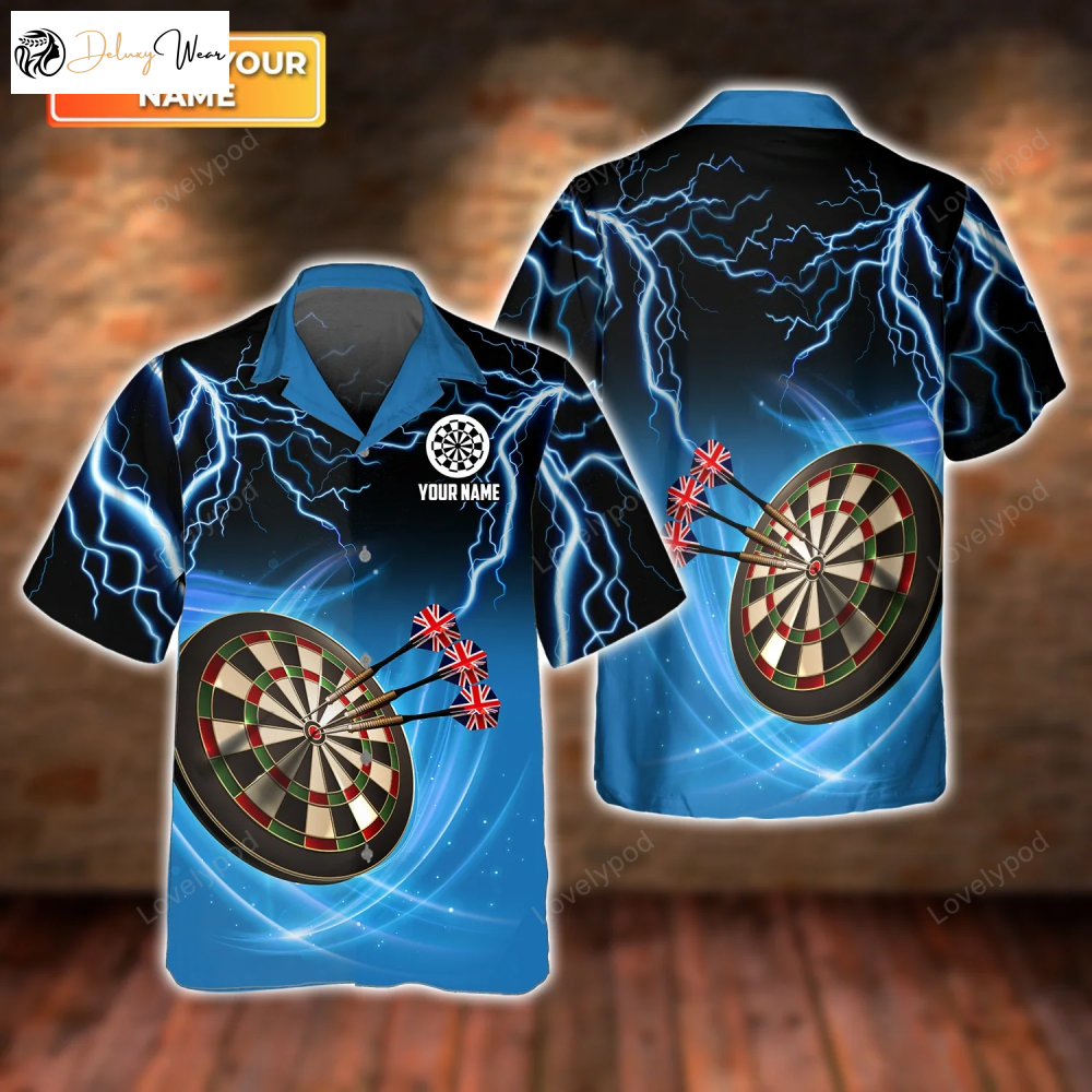 Customized Darts Personalized Name 3D Hawaiian Shirt Gift for Men Dad Father – Perfect Gift for Dart Players