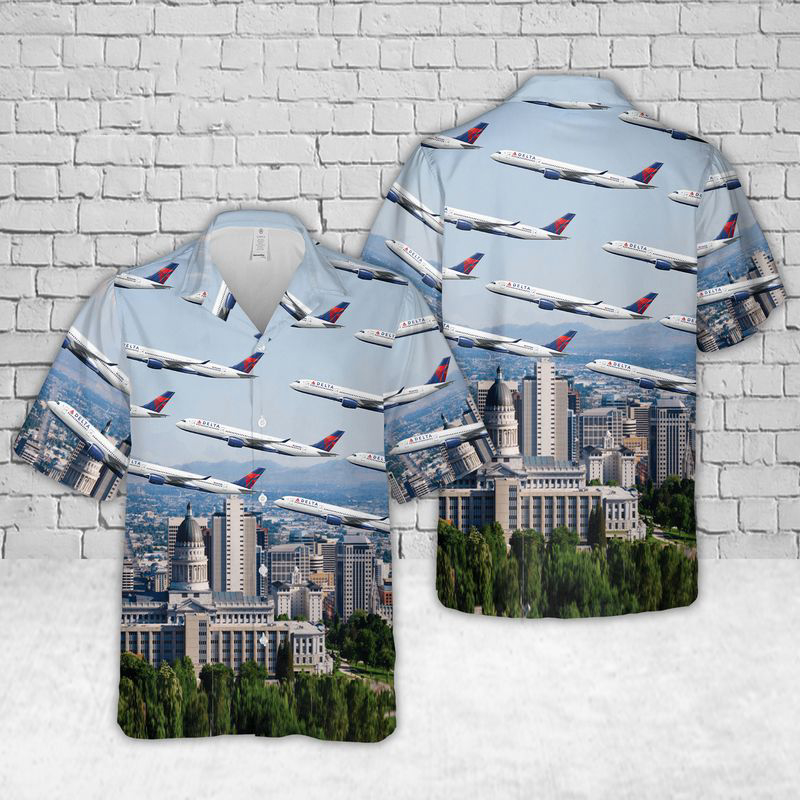 Delta Airbus A350-900 (359) Hawaiian Shirt Gift for Men Dad Father Gift for Men Dad Father
