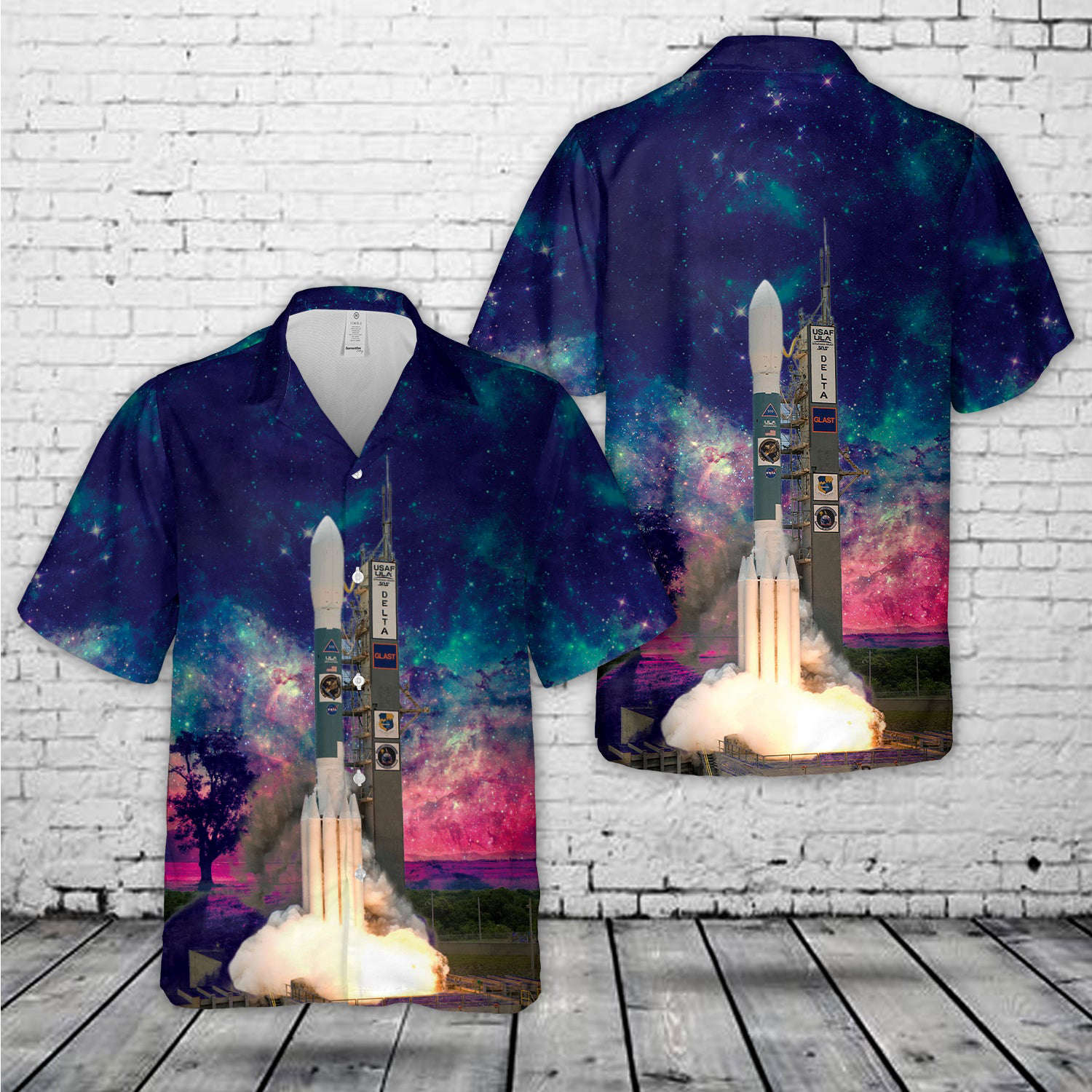 Delta II Heavy before liftoff with GLAST Hawaiian Shirt Gift for Men Dad Father Gift for Men Dad Father