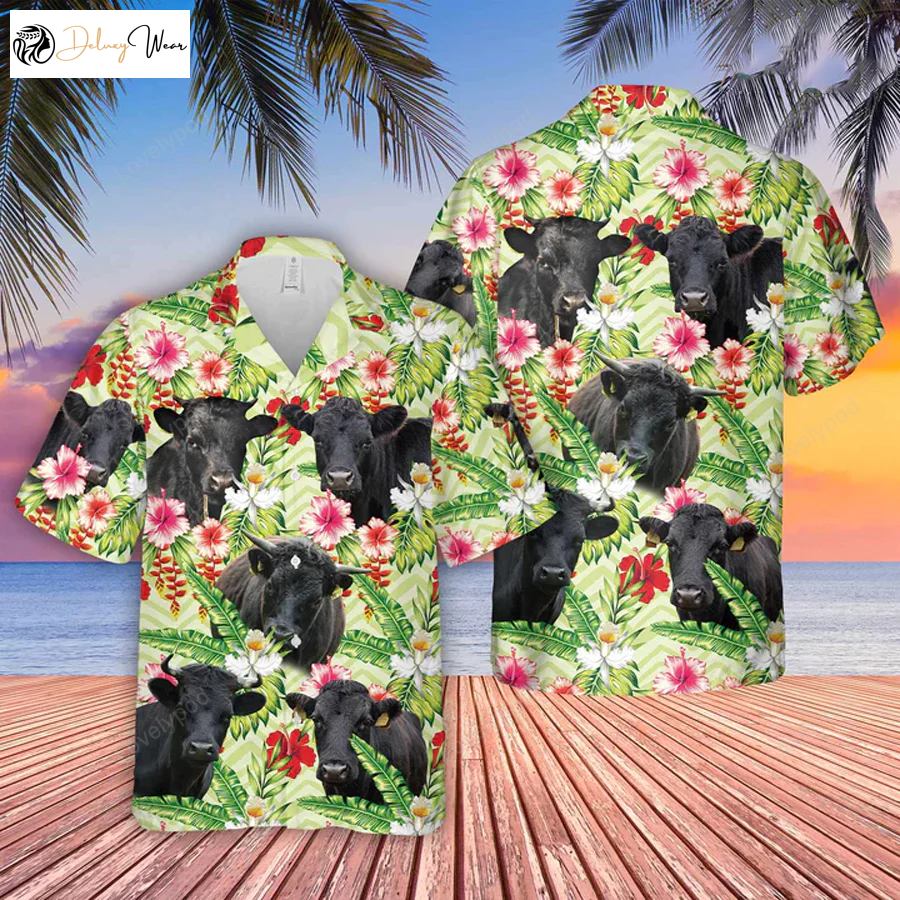 Dexter Hibiscus Floral 3D Hawaiian Shirt Gift for Men Dad Father – Farm Lover & Casual Button Down
