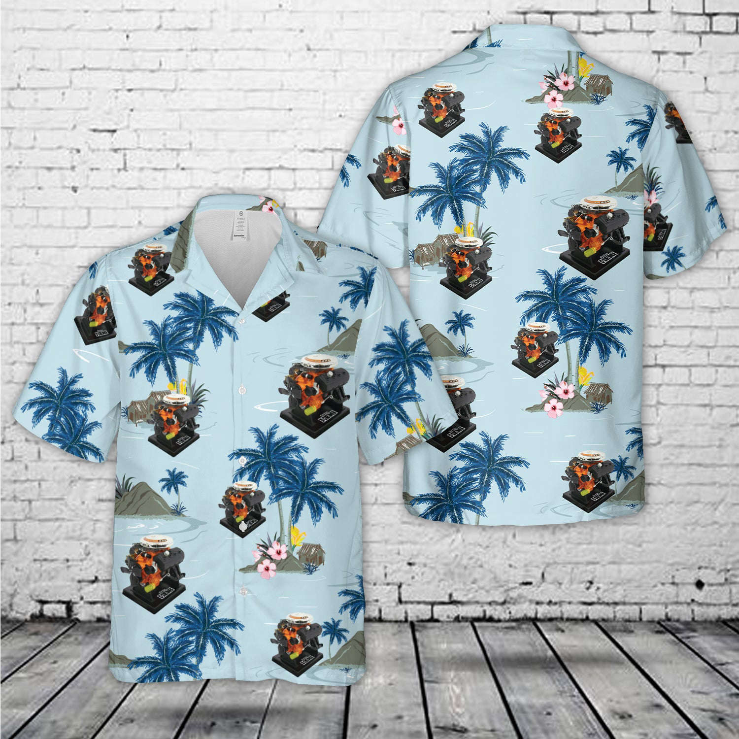 Dodge 426 HEMI V-8 Engine Hawaiian Shirt Gift for Men Dad Father Gift for Men Dad Father