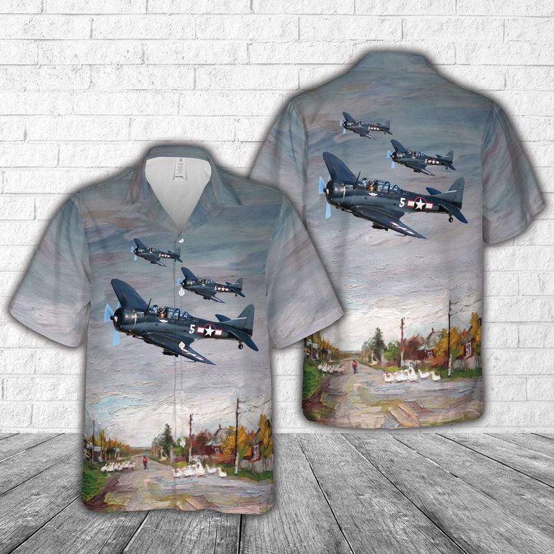 Douglas SBD-5 Dauntless Hawaiian Shirt Gift for Men Dad Father Gift for Men Dad Father