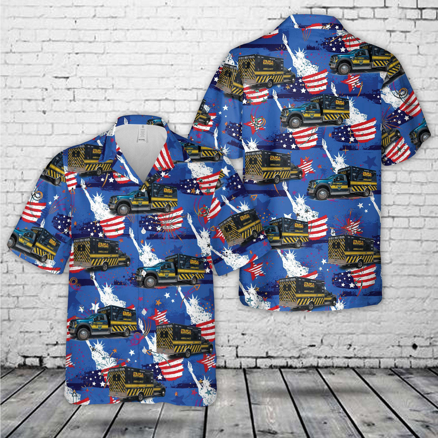 EMSA OKLAHOMA, 4th Of July Hawaiian Shirt Gift for Men Dad Father Gift for Men Dad Father