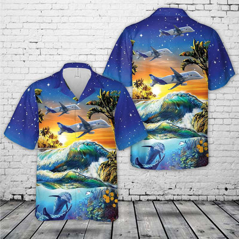 F-WBXL A330 Beluga XL Hawaiian Shirt Gift for Men Dad Father Gift for Men Dad Father