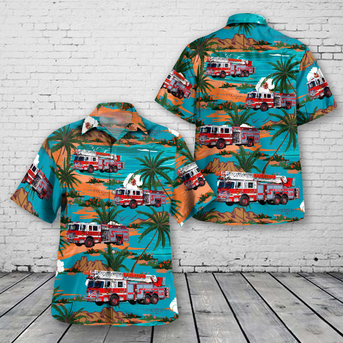 Falmouth, Massachusetts, Falmouth Fire Department Hawaiian Shirt Gift for Men Dad Father Gift for Men Dad Father