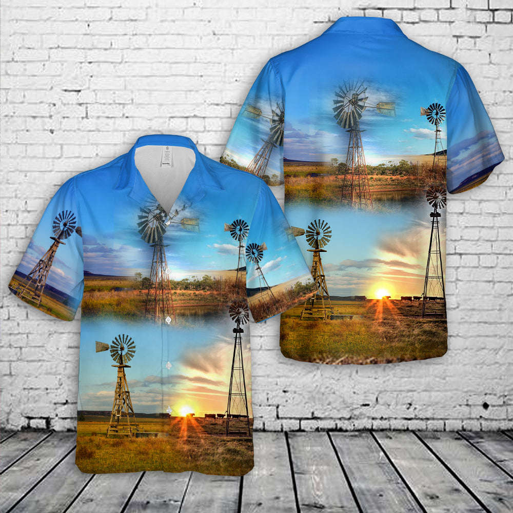 Farm Windmill Hawaiian Shirt Gift for Men Dad Father Gift for Men Dad Father