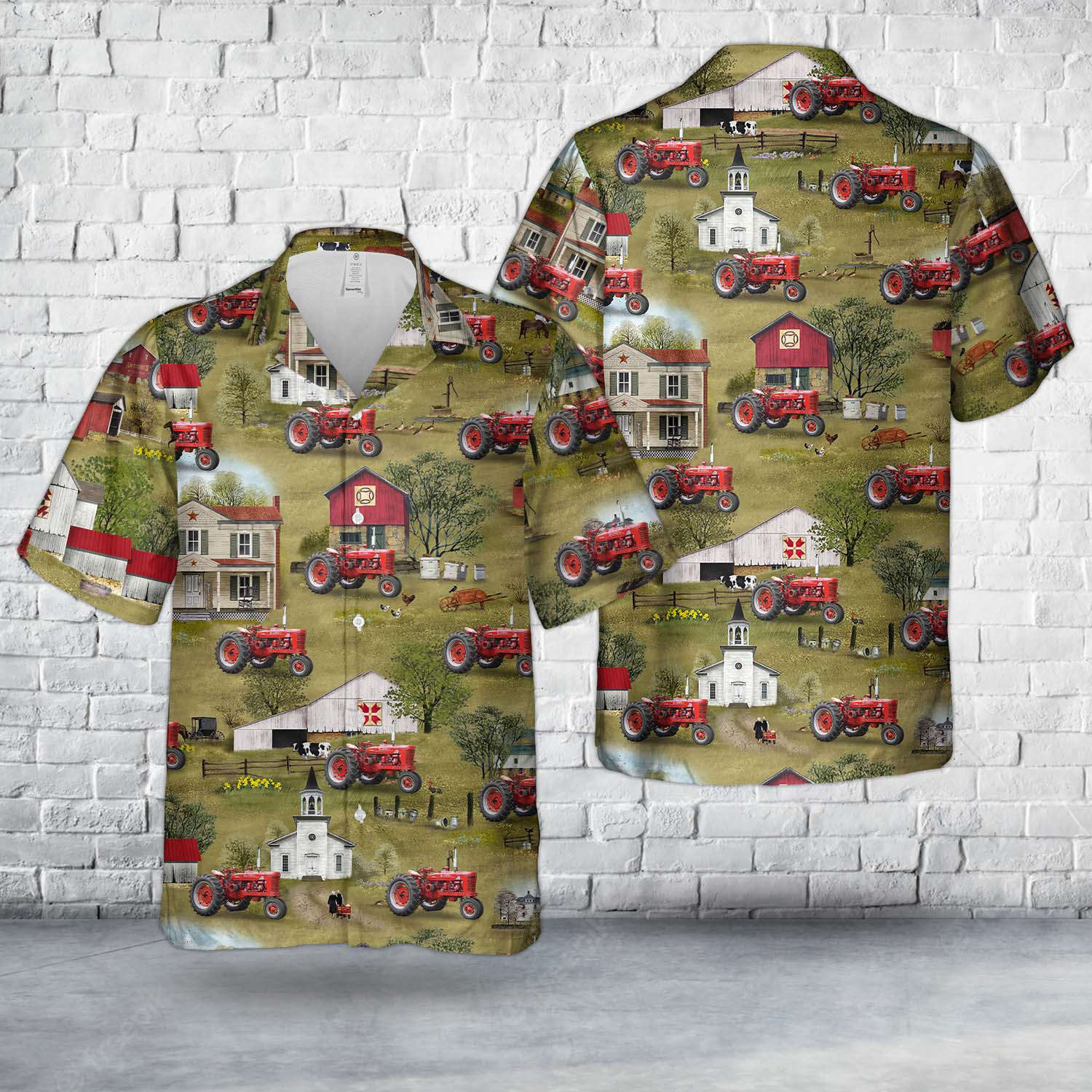Farmall Super MTA Tractor Hawaiian Shirt Gift for Men Dad Father Gift for Men Dad Father