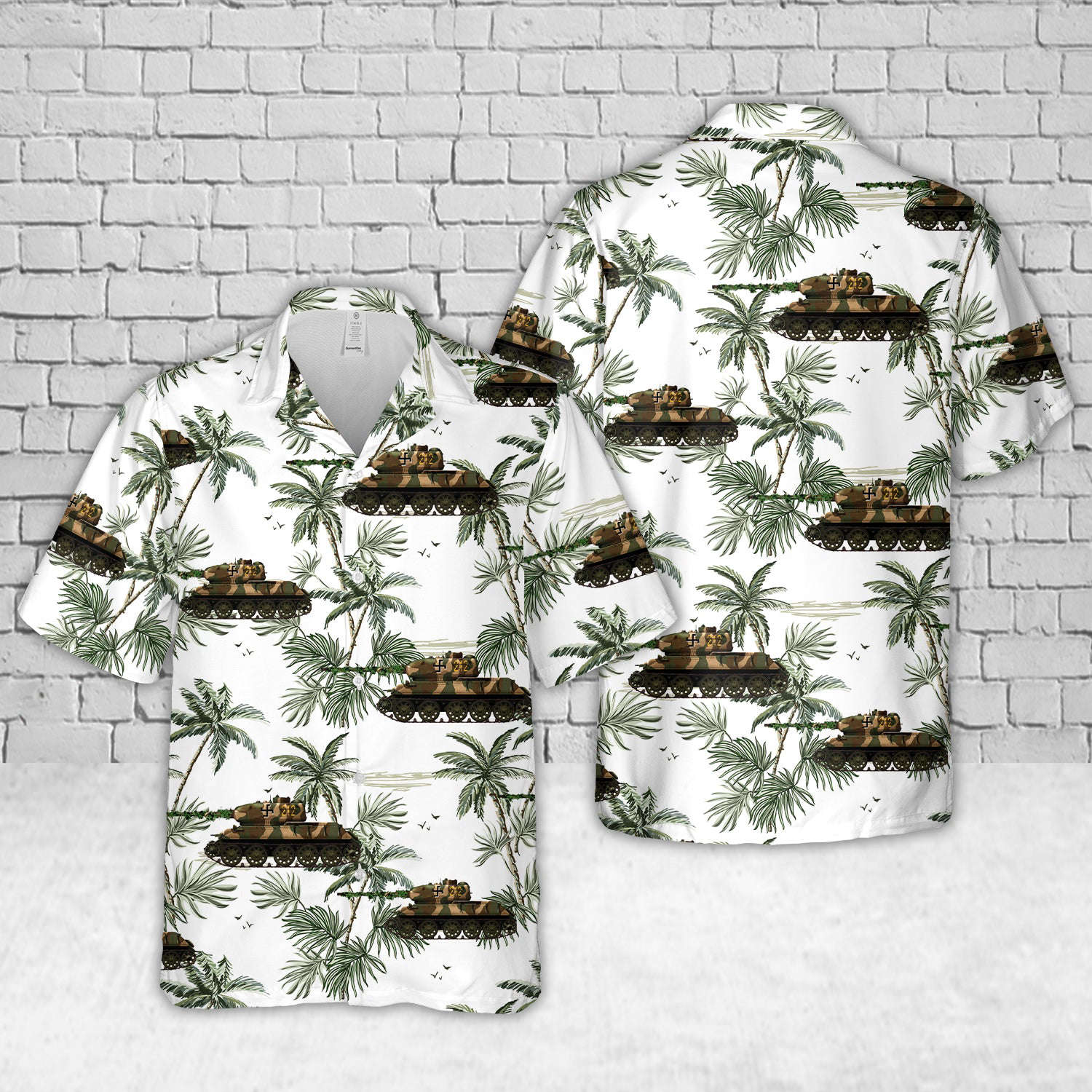 Finland, Finnish Army T-34/85 Hawaiian Shirt Gift for Men Dad Father Gift for Men Dad Father