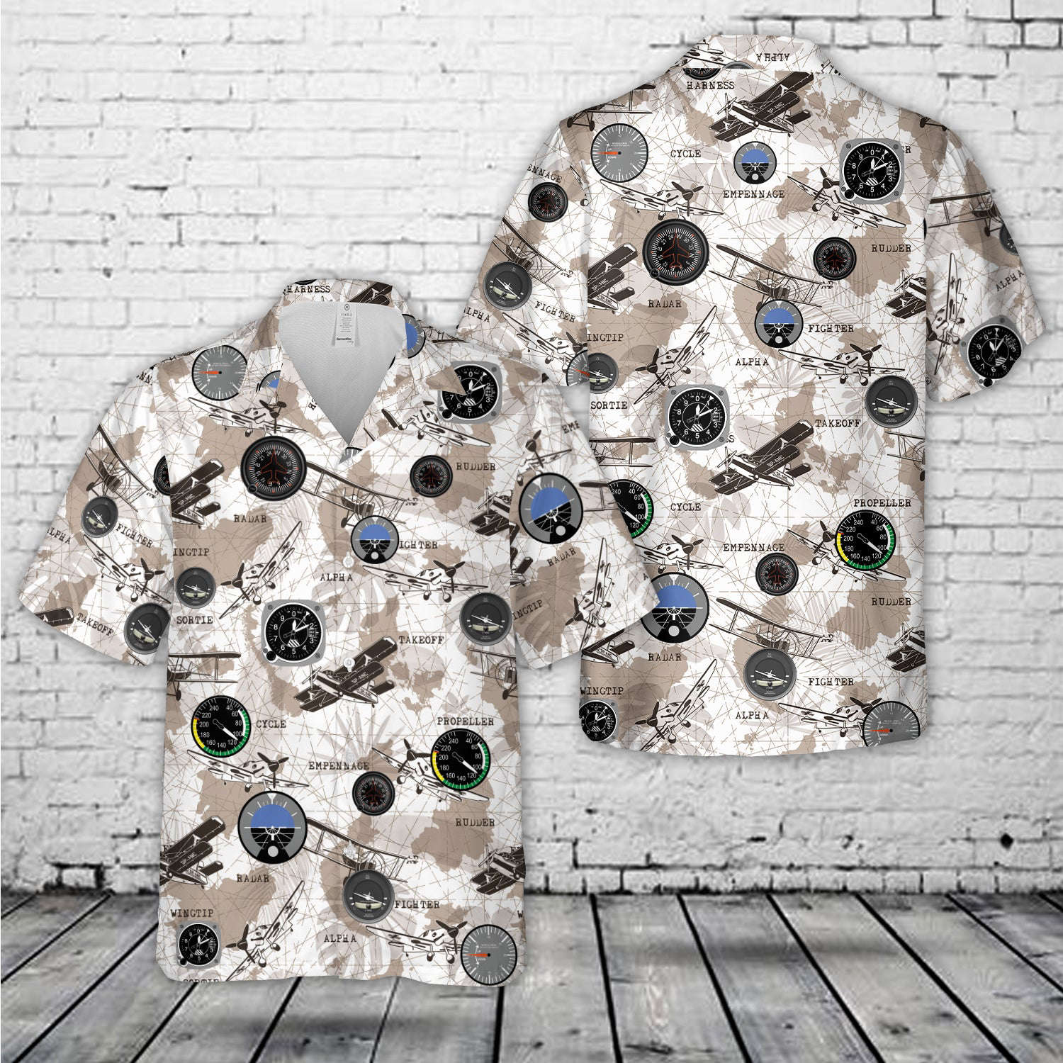 Flight instruments Hawaiian Shirt Gift for Men Dad Father Gift for Men Dad Father