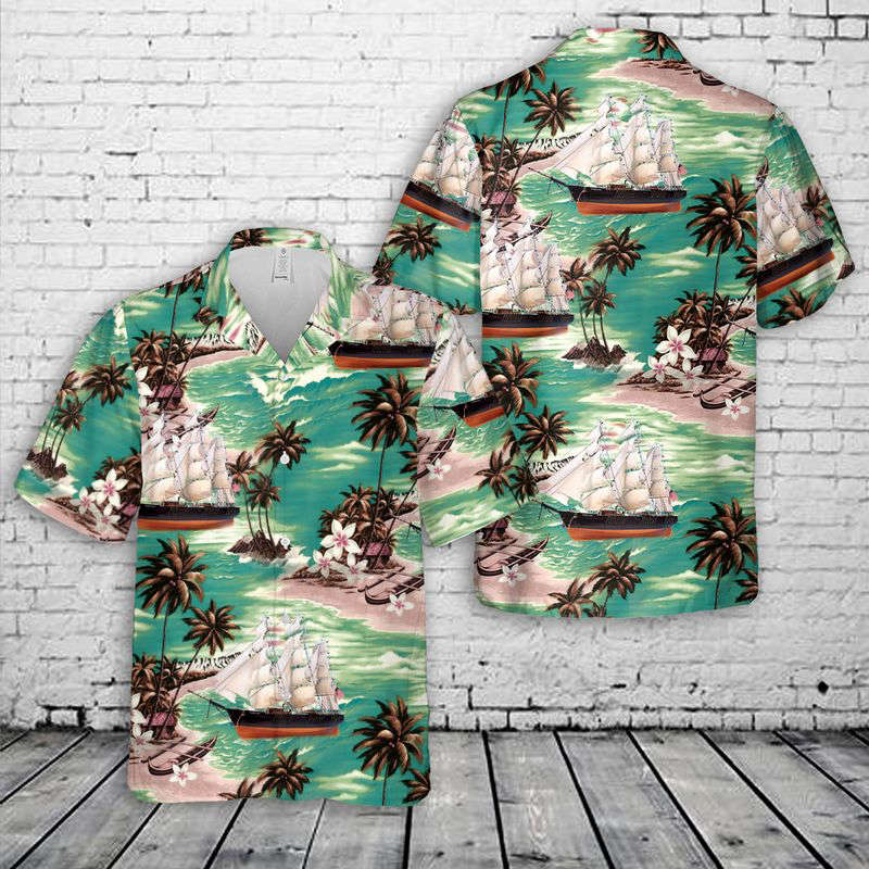 Flying Cloud Clipper Ship Hawaiian Shirt Gift for Men Dad Father Gift for Men Dad Father