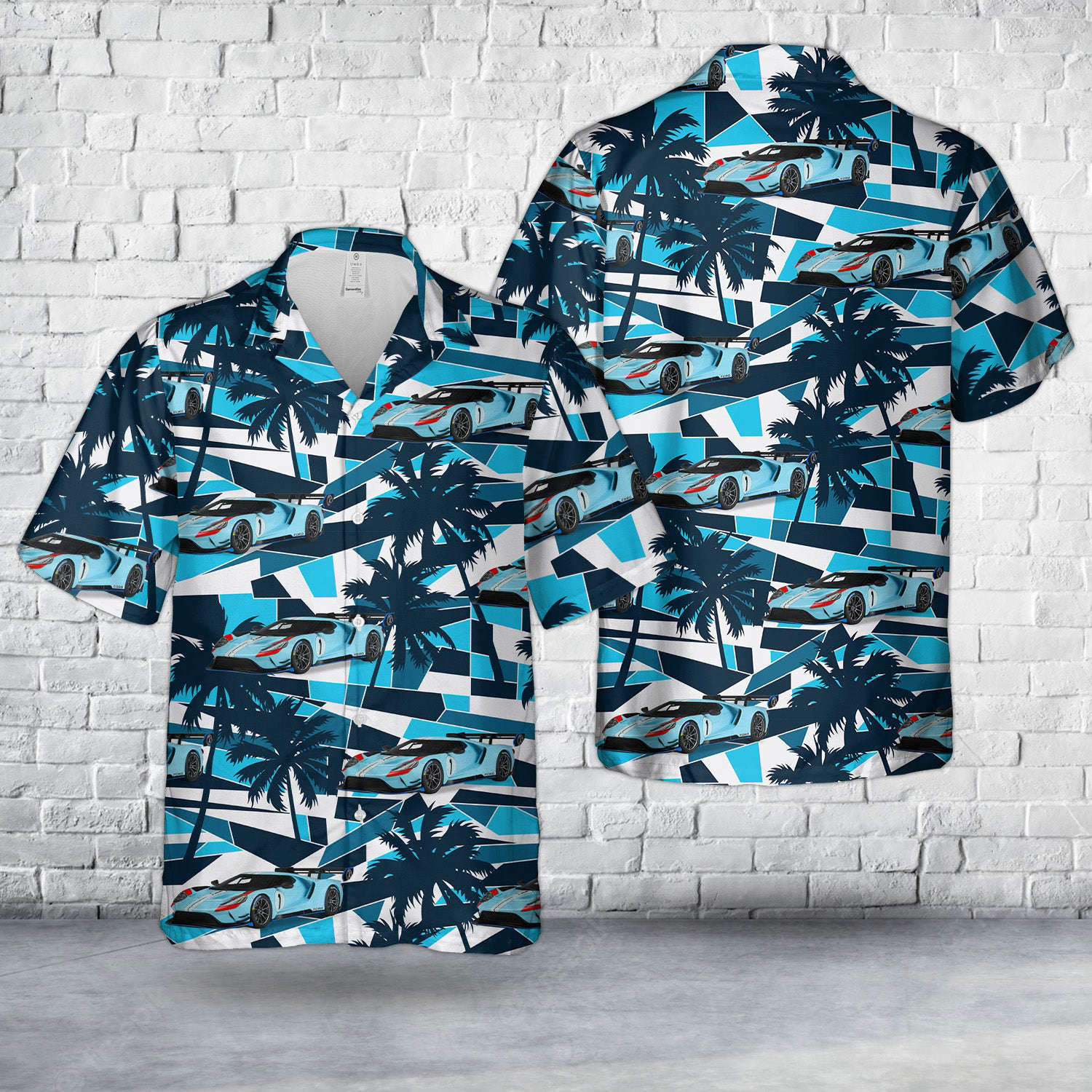 Ford GT Mk. II #1 Multimatic Motorsports Gulf Blue Livery 2019 Hawaiian Shirt Gift for Men Dad Father Gift for Men Dad Father