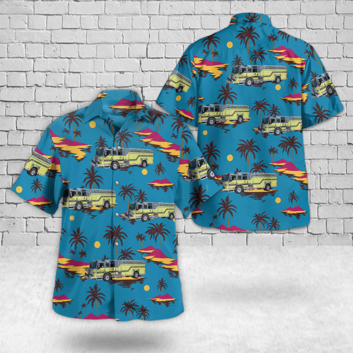 Freedom, Wisconsin, Freedom Volunteer Fire Department Hawaiian Shirt Gift for Men Dad Father Gift for Men Dad Father