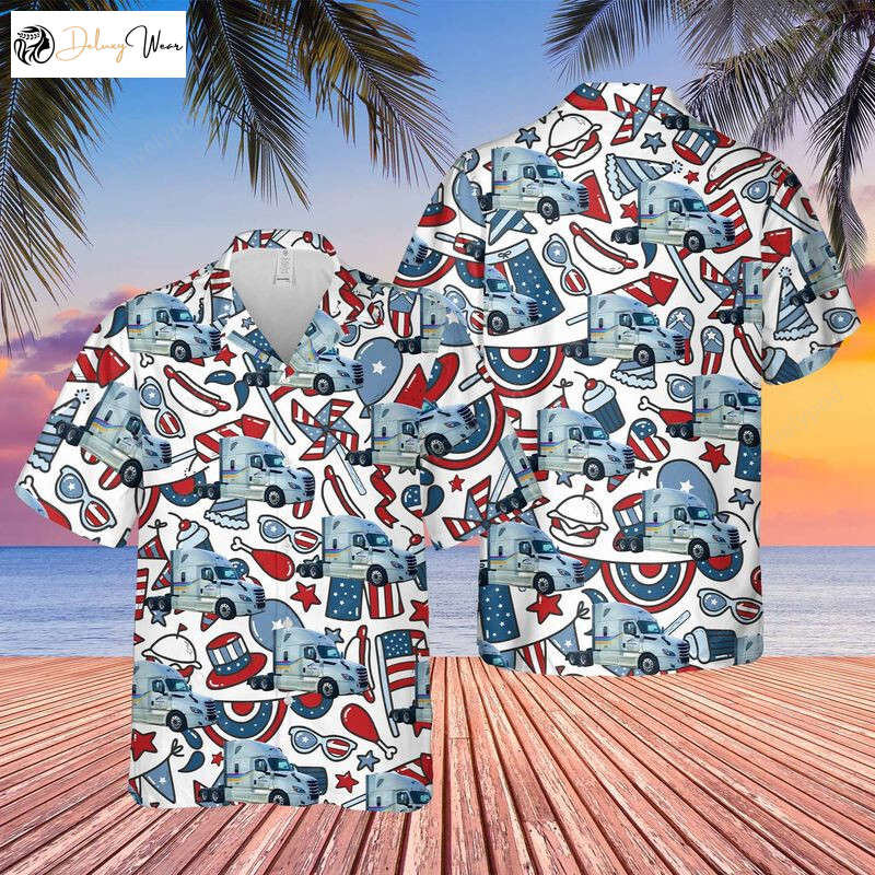 Freightliner Cascadia 2nd Gen: Celebrate 4th of July in Style with Hawaiian Flair!