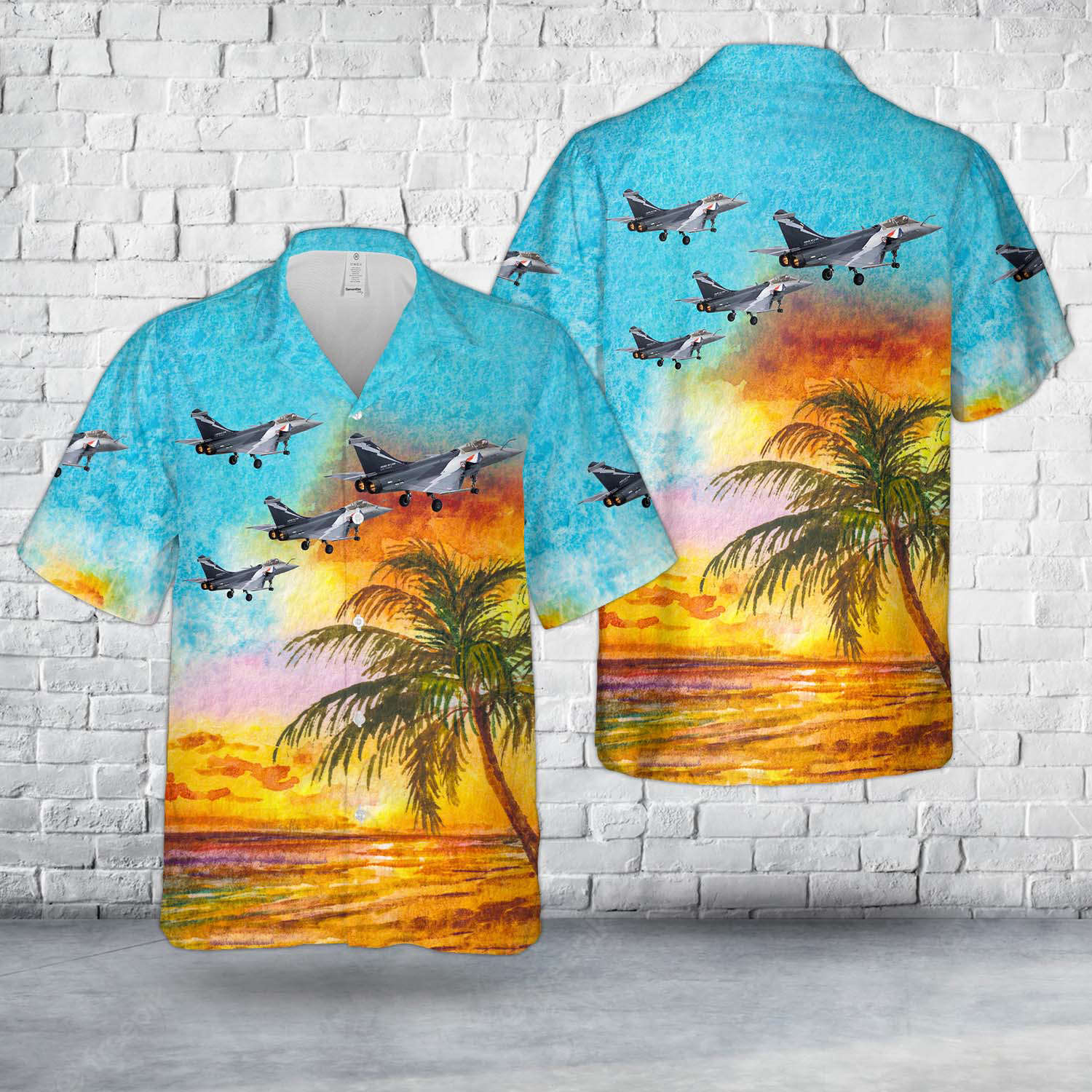 French Air and Space Force Dassault Rafale C Hawaiian Shirt Gift for Men Dad Father Gift for Men Dad Father