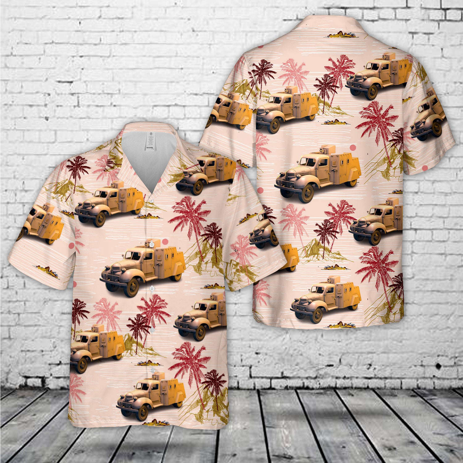 French Armored Truck Dodge Tanaké Hawaiian Shirt Gift for Men Dad Father Gift for Men Dad Father