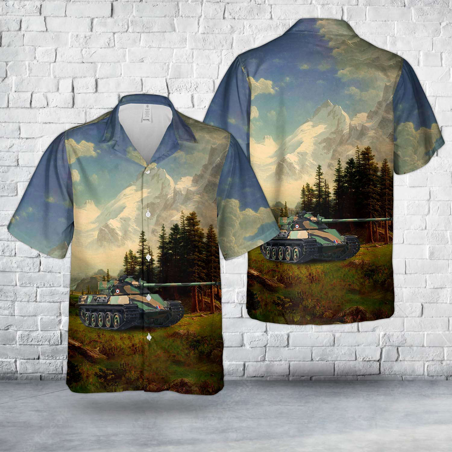 French Army AMX Char Moyen de 50 tonnes (TO90/930) Hawaiian Shirt Gift for Men Dad Father Gift for Men Dad Father