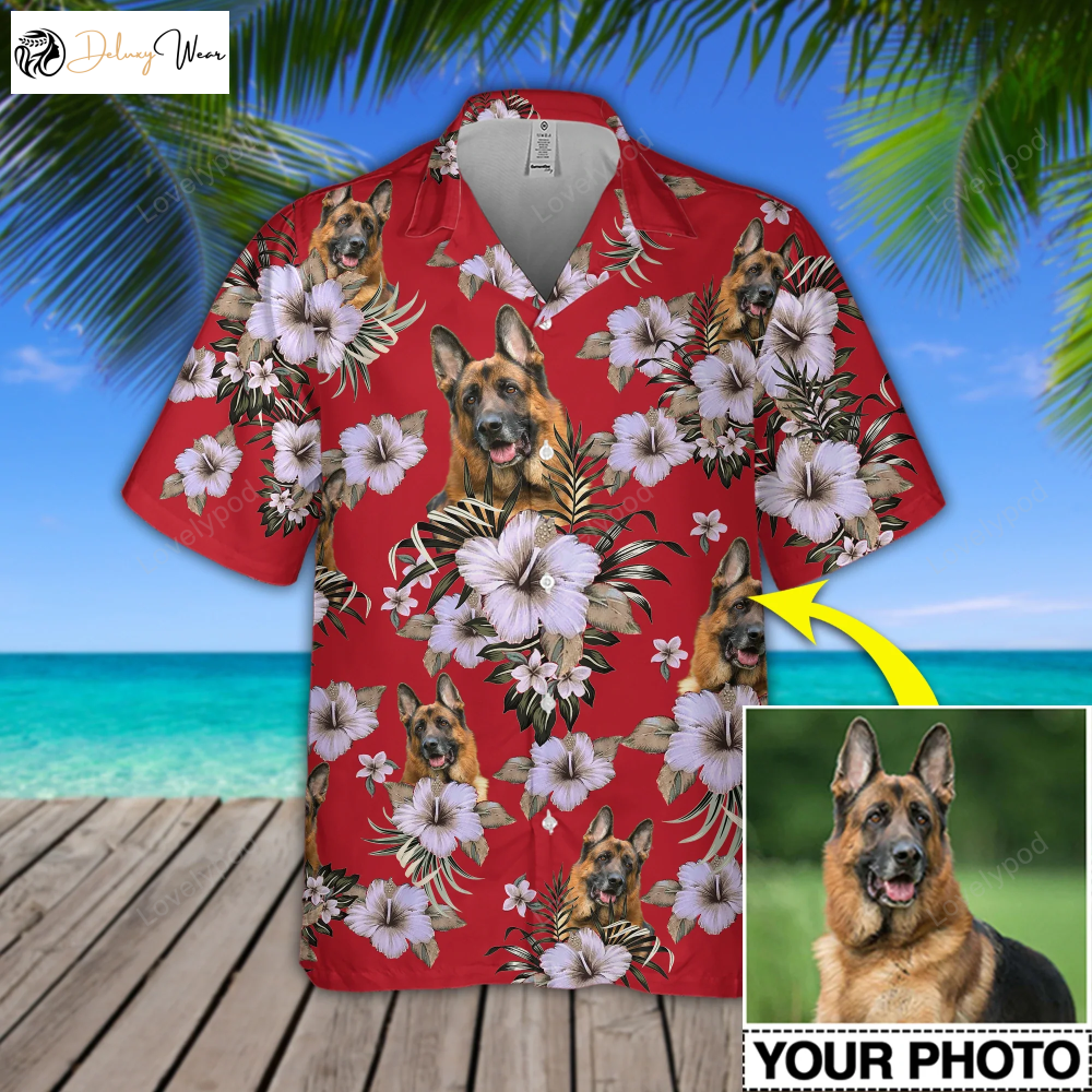 Custom Funny Dog Hawaiian Shirt Gift for Men Dad Father: Summer Aloha Shirt for Men & Women