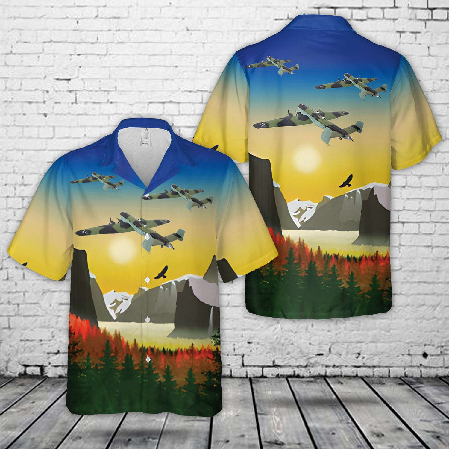 German Air Force Luftwaffe Junkers Ju-290 German Transport Hawaiian Shirt Gift for Men Dad Father Gift for Men Dad Father