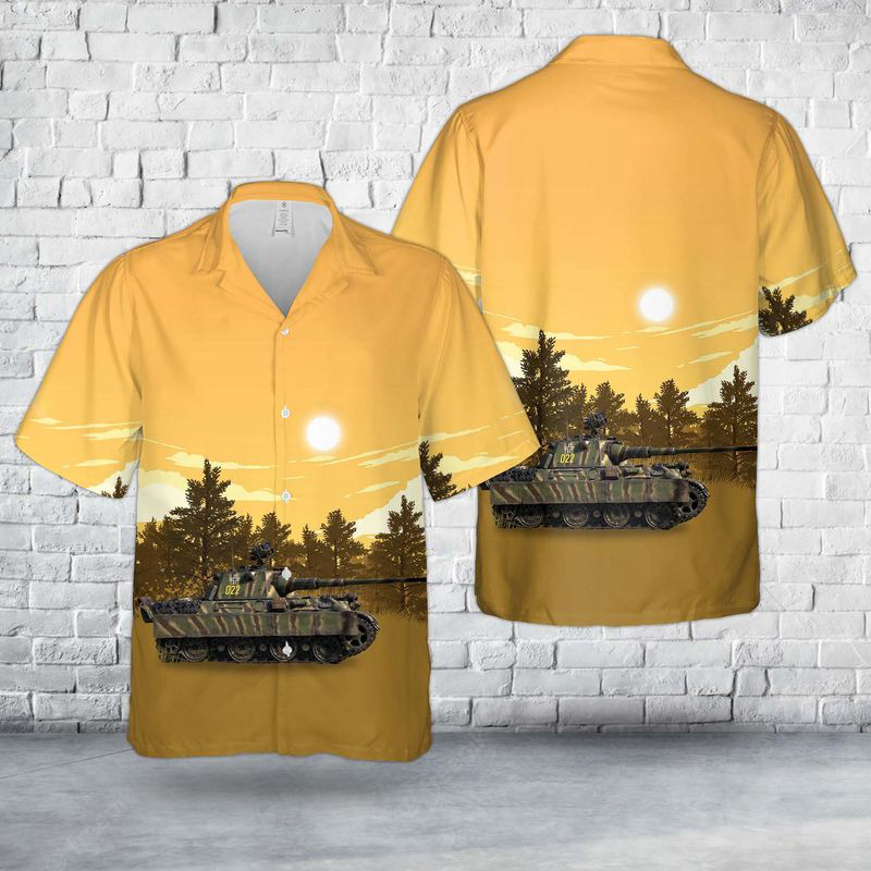 German Army Pz.Kpfw. Panther II Hawaiian Shirt Gift for Men Dad Father Gift for Men Dad Father