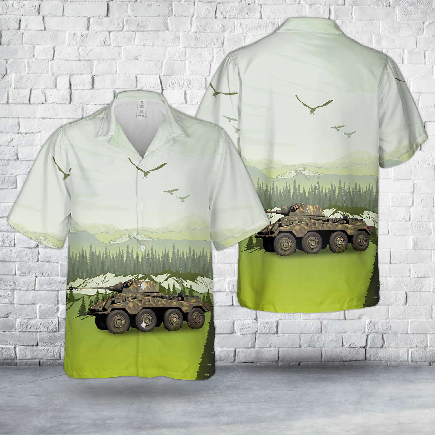 German Army s.Pz.Sp.Wg. (5 cm 39/1 L60) Sd.Kfz.234/2 Hawaiian Shirt Gift for Men Dad Father Gift for Men Dad Father
