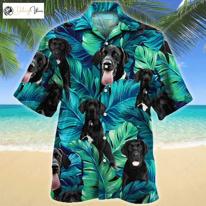 Great Dane Hawaiian Shirt Gift for Men Dad Father for Dog Lovers – Men s Summer Button Down Short Sleeve