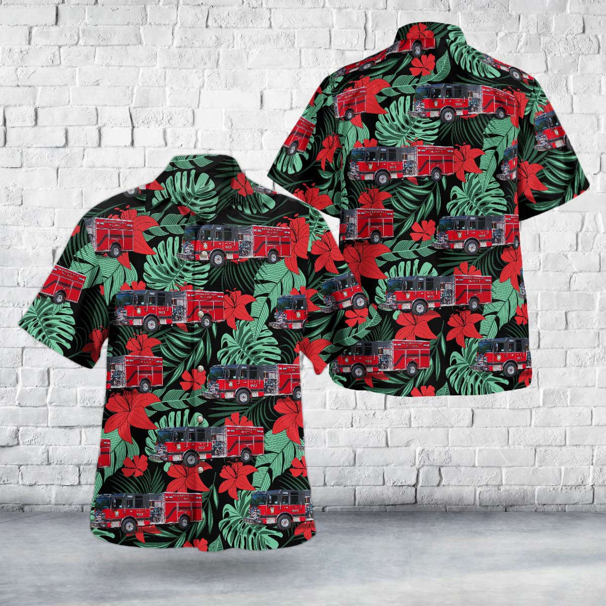 Harrisonburg, Virginia, Rockingham County Fire-Rescue Hawaiian Shirt Gift for Men Dad Father Gift for Men Dad Father