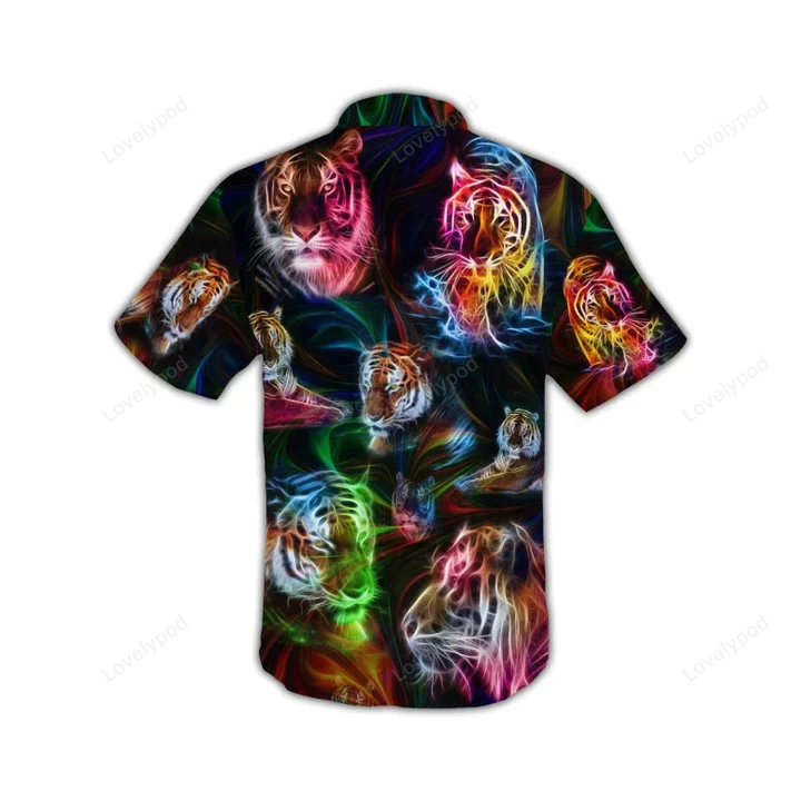 Unique Tiger Fantasy Design Hawaiian Shirt Gift for Men Dad Father for a Wild Style Statement