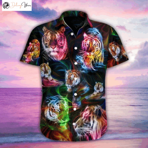 Unique Tiger Fantasy Design Hawaiian Shirt Gift for Men Dad Father for a Wild Style Statement