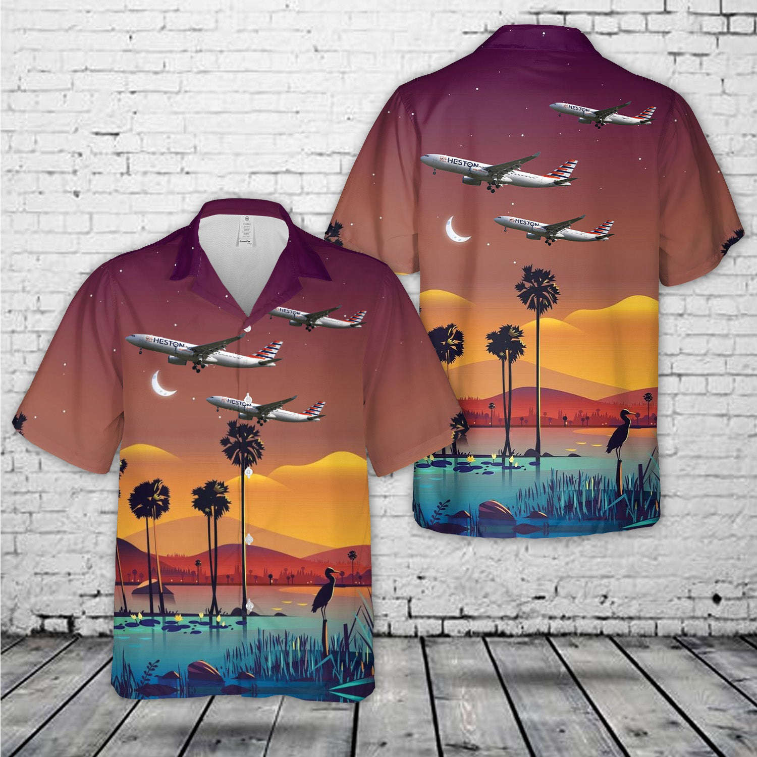 Heston Airlines Airbus A330-243 Hawaiian Shirt Gift for Men Dad Father Gift for Men Dad Father