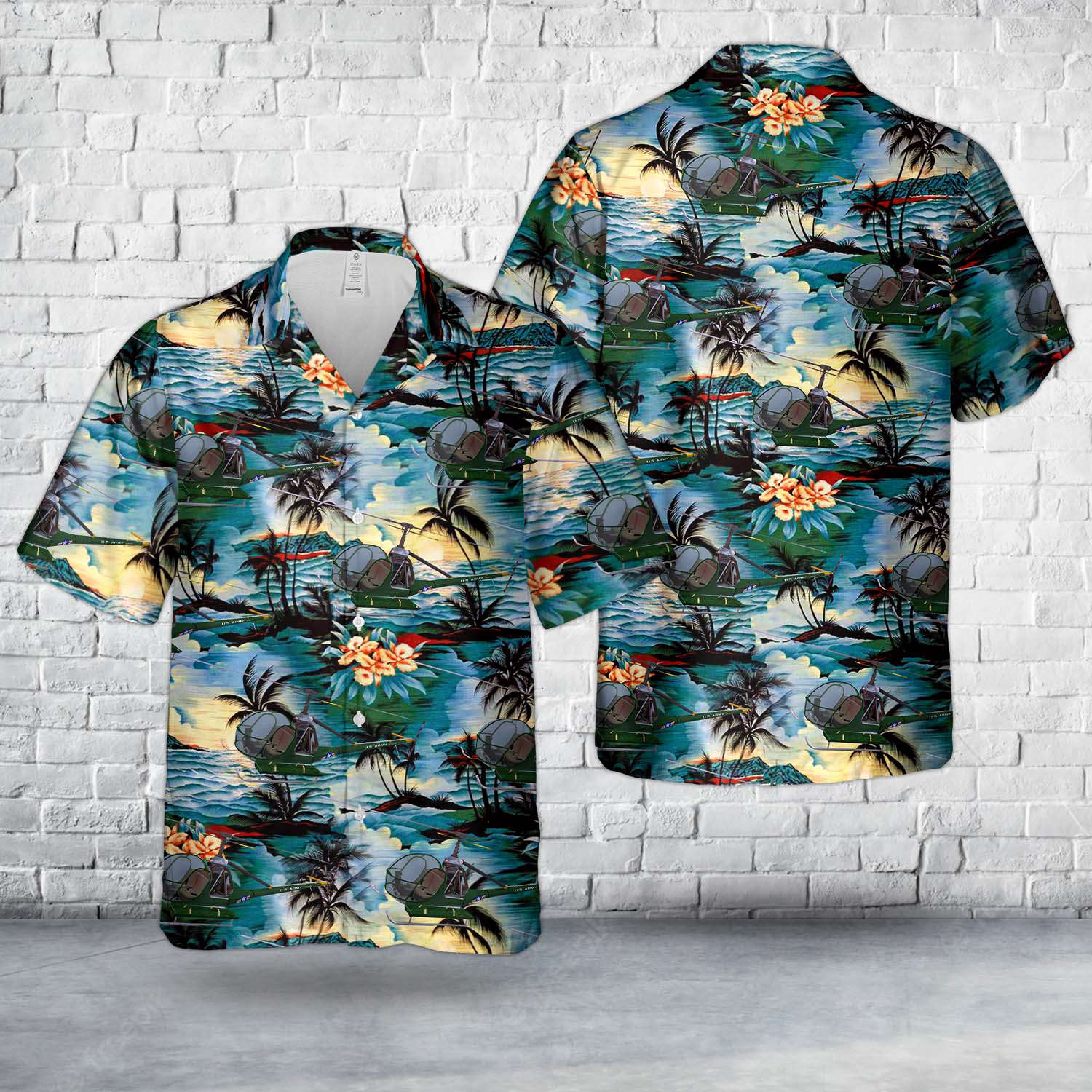 Hiller UH-12 U.S. Army Medevac Hawaiian Shirt Gift for Men Dad Father Gift for Men Dad Father