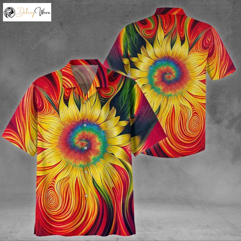 Hippie Beach Aloha Hawaiian Shirt Gift for Men Dad Fathers – Vibrant Unisex Fashion for Men & Women