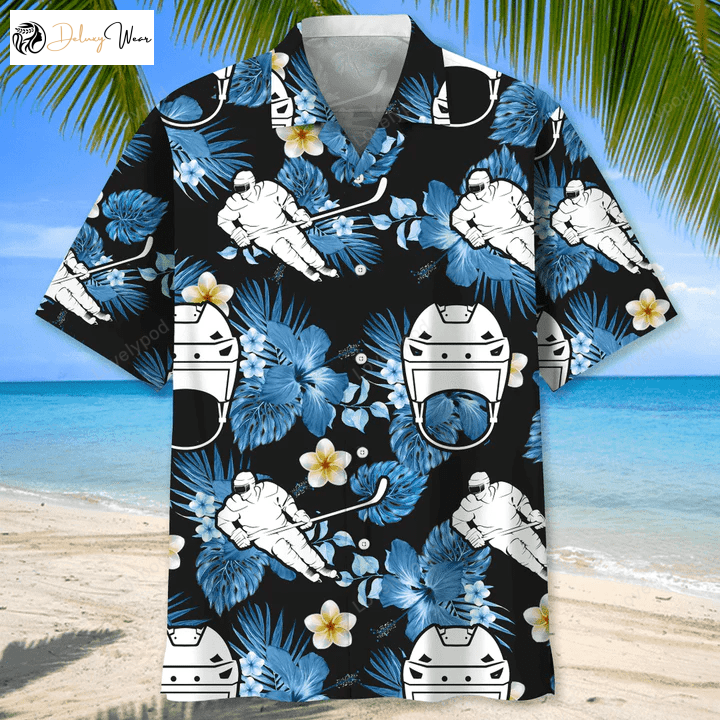 Hockey Hawaiian Shirt Gift for Men Dad Father – Perfect Summer Gift for Men & Hockey Players