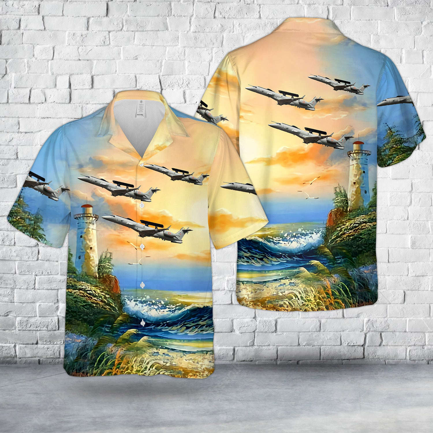 Indian Air Force Embraer EMB-145SM AEW&C Hawaiian Shirt Gift for Men Dad Father Gift for Men Dad Father