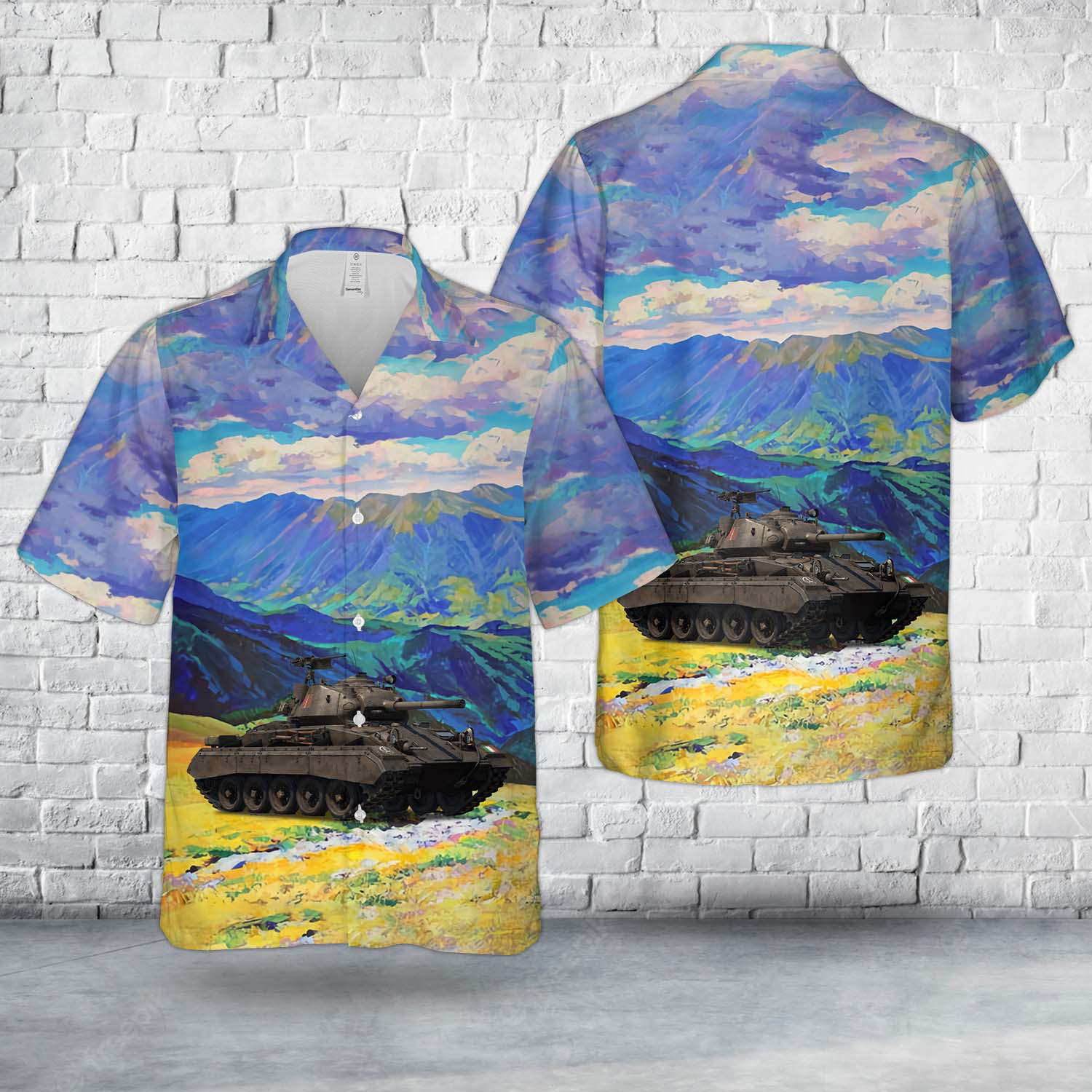 Italian Army Carro leggero M24 Hawaiian Shirt Gift for Men Dad Father Gift for Men Dad Father