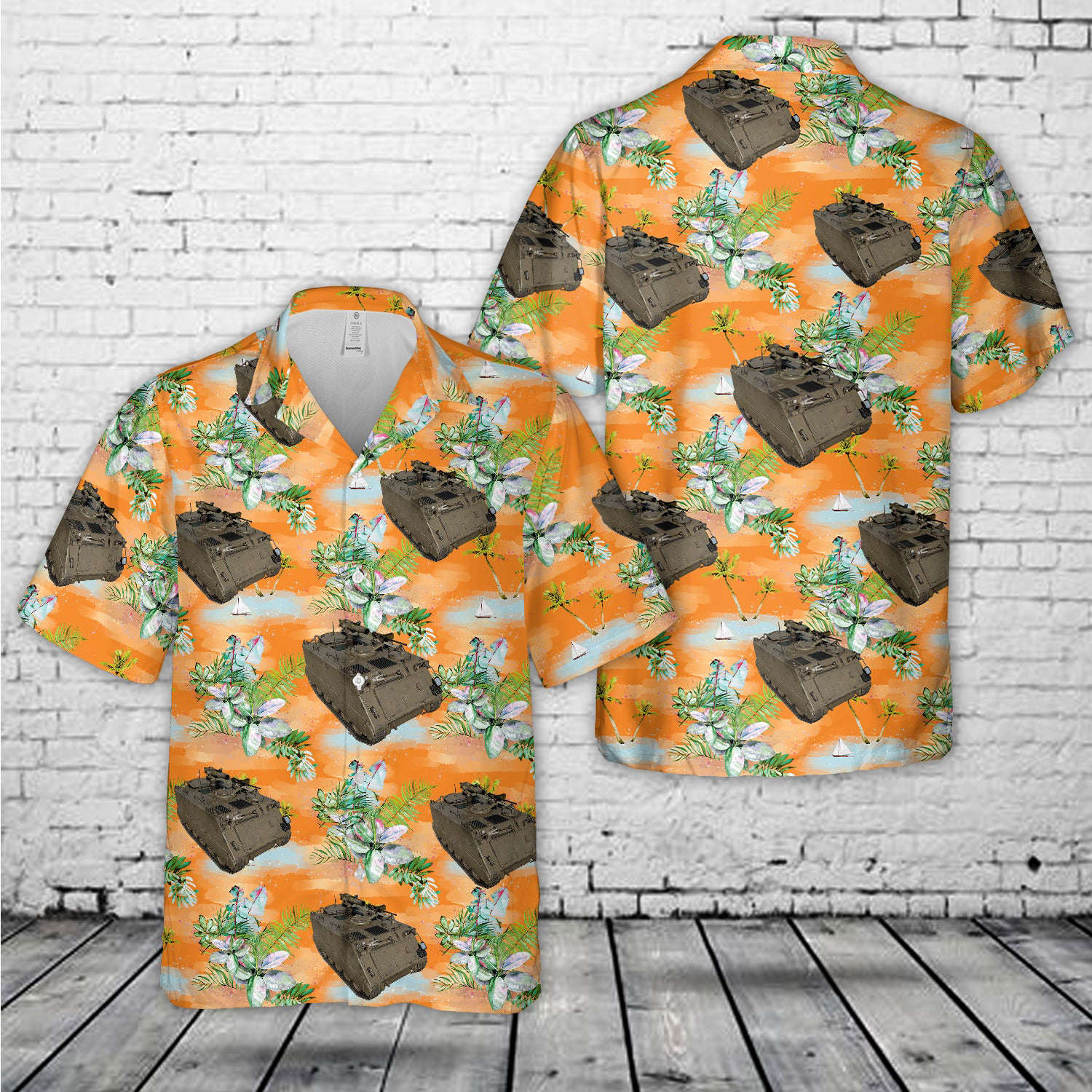 Italian Army OTO Melara VTC M113A1 TOW Hawaiian Shirt Gift for Men Dad Father Gift for Men Dad Father
