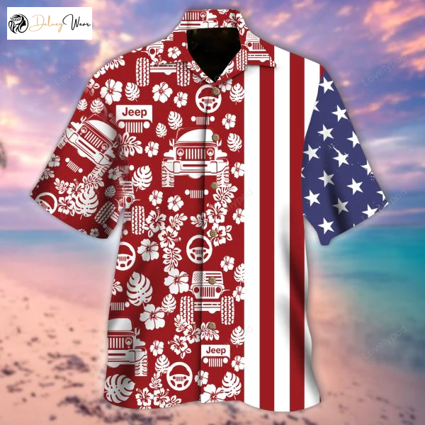 Jee American 4th of July Hawaiian Shirt Gift for Men Dad Father – Summer Shirt for Men & Women