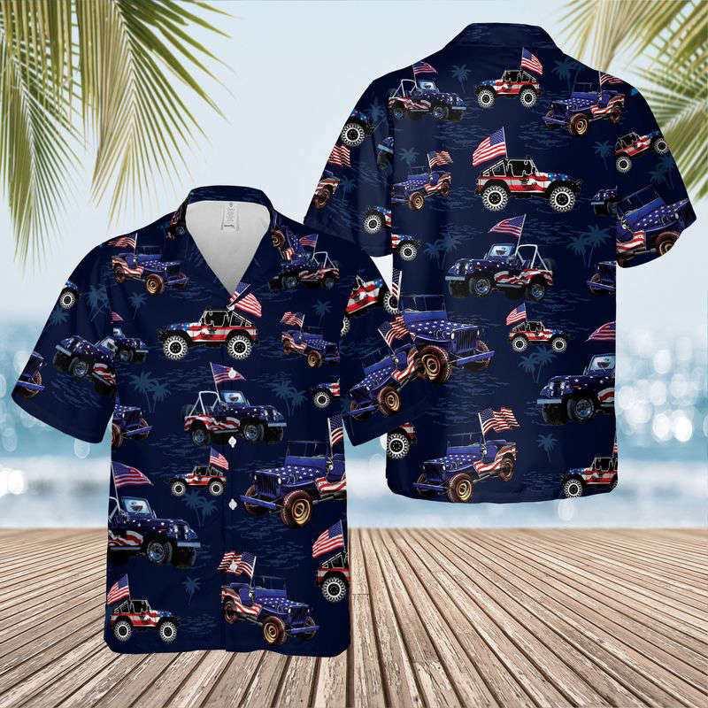 Jp Flag 4th July Hawaiian Shirt Gift for Men Dad Father Gift for Men Dad Father